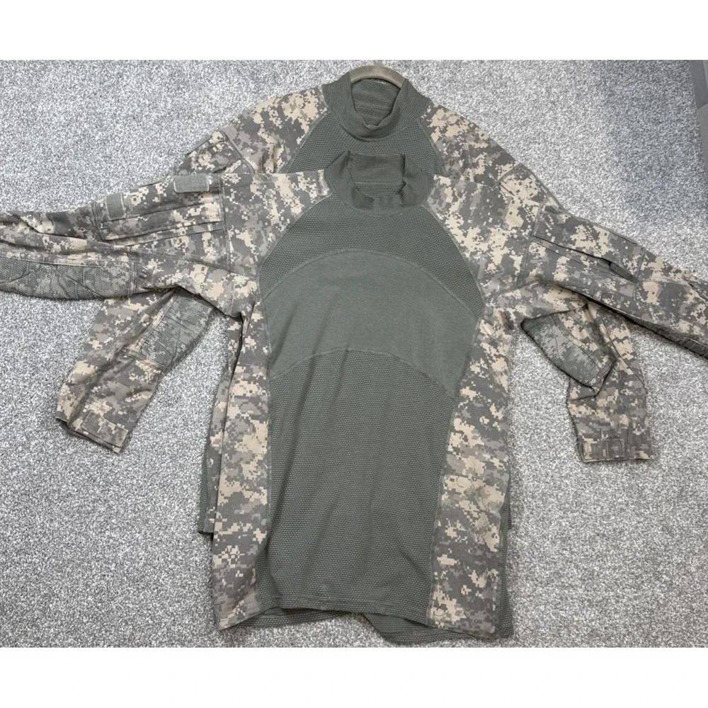 MASSIF ACS Army Combat Shirts Men's Medium Digital Camo Flame Resistant Lot of 2